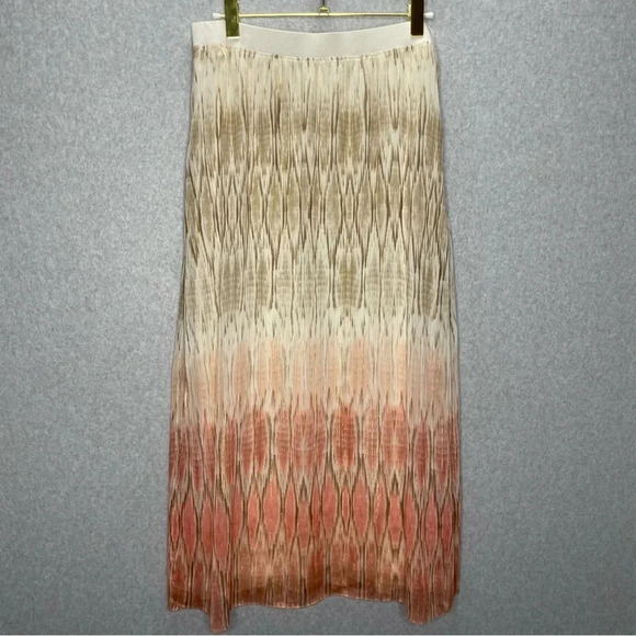 Chico’s Ombré Fairycore Michelle Glitter Metallic Elastic Waist Maxi Skirt - Picture 5 of 7